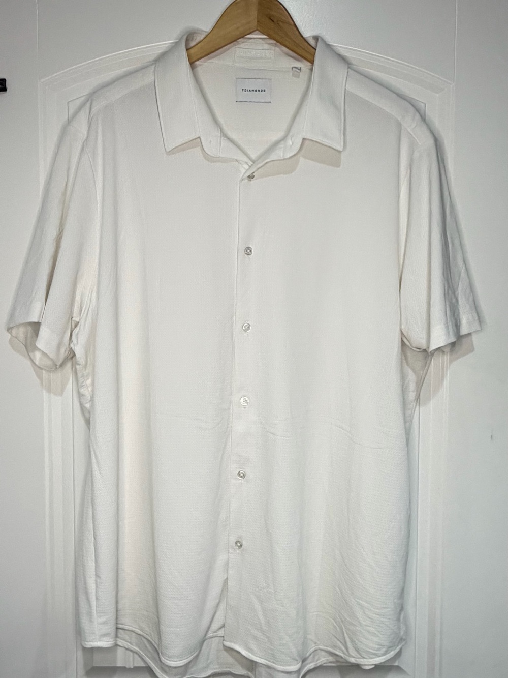 7 Diamonds Cream Short-Sleeve Button-Down Shirt